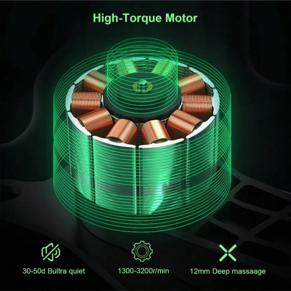 Deep Tissue Percussion Muscle Massage Gun With Eight Heads
