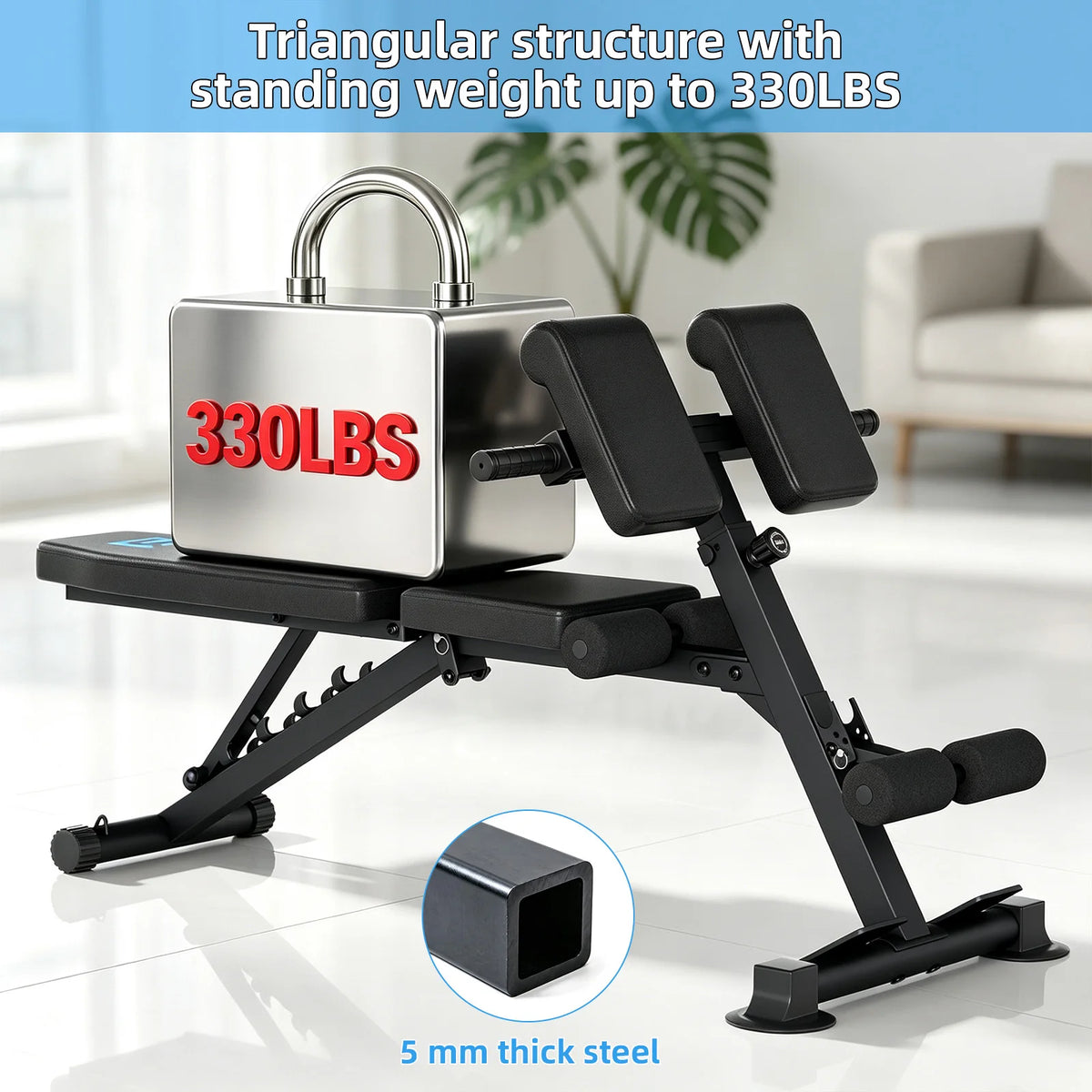 Adjustable Multifunctional Roman Chair For Home Core Strength Training