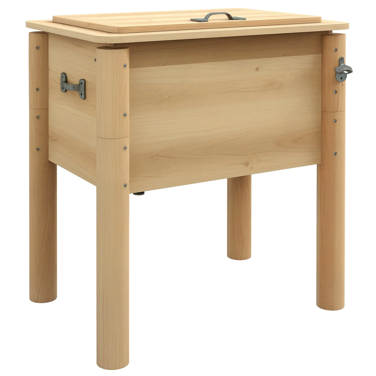 Outsunny Premium Outdoor Wooden Patio Beverage Cooler