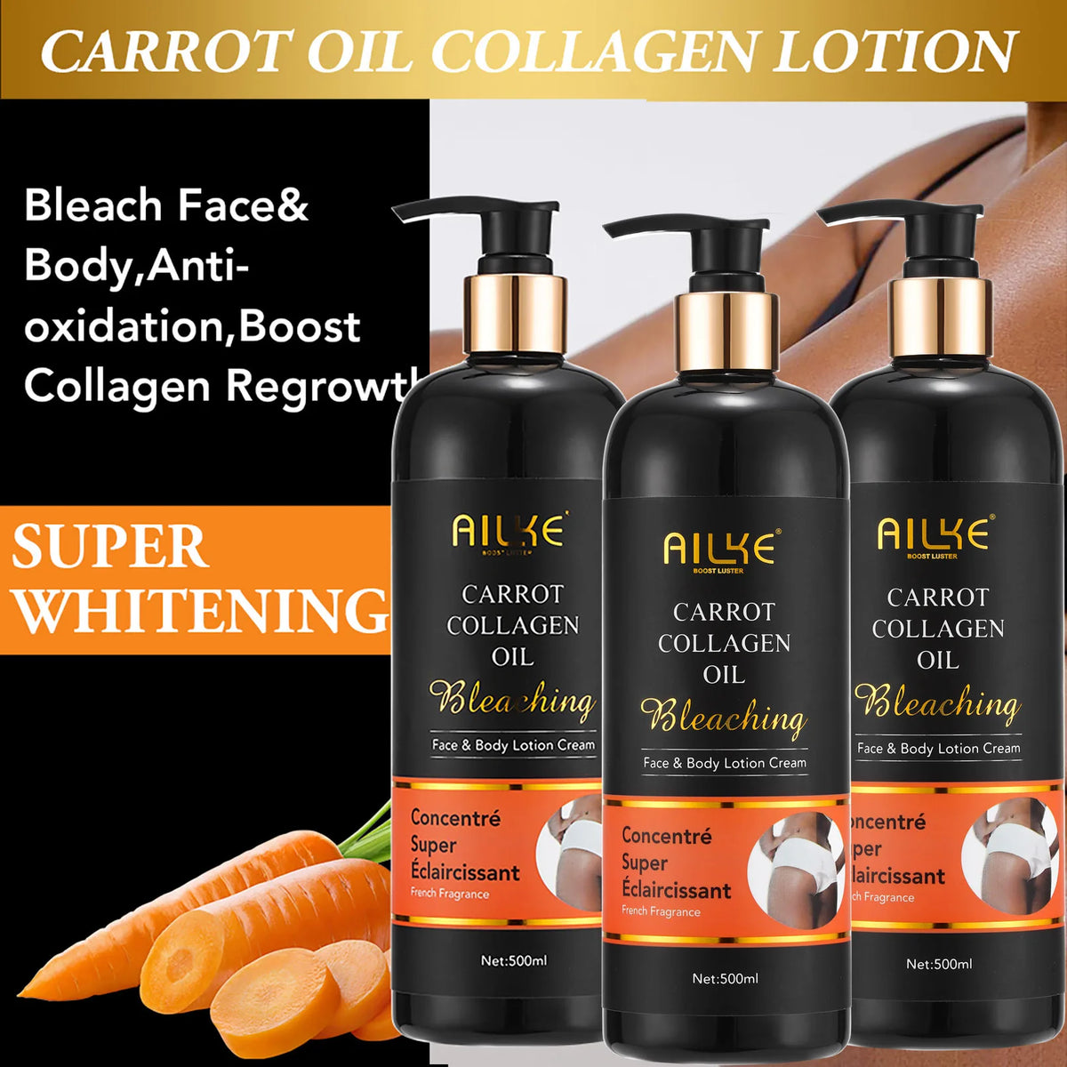 Ailke Whitening Moisturizing Body Lotion Reduces Dark Spots