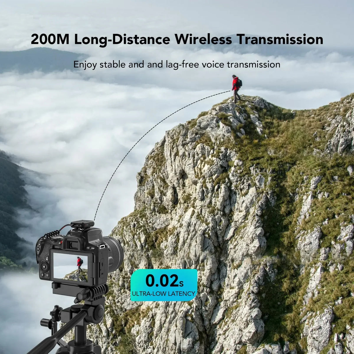 NearStream Wireless Lavalier Microphone With AI Noise Cancellation