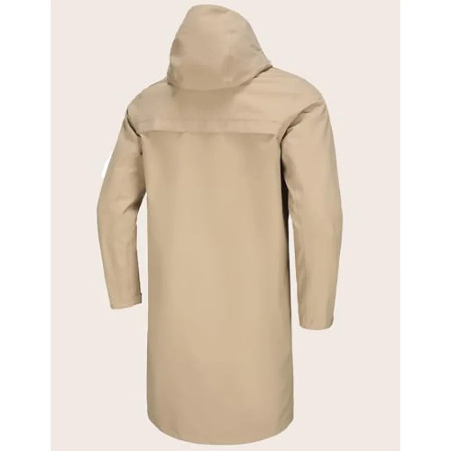 Mens Waterproof Breathable Rain Jacket With Hood For Outdoor Activities