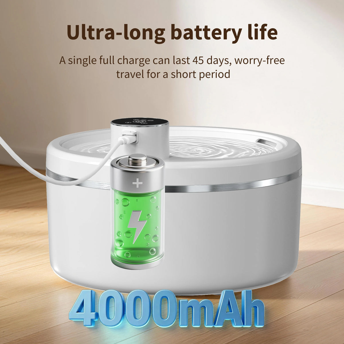 ERAMONG Wireless Intelligent Pet Water Fountain Dispenser