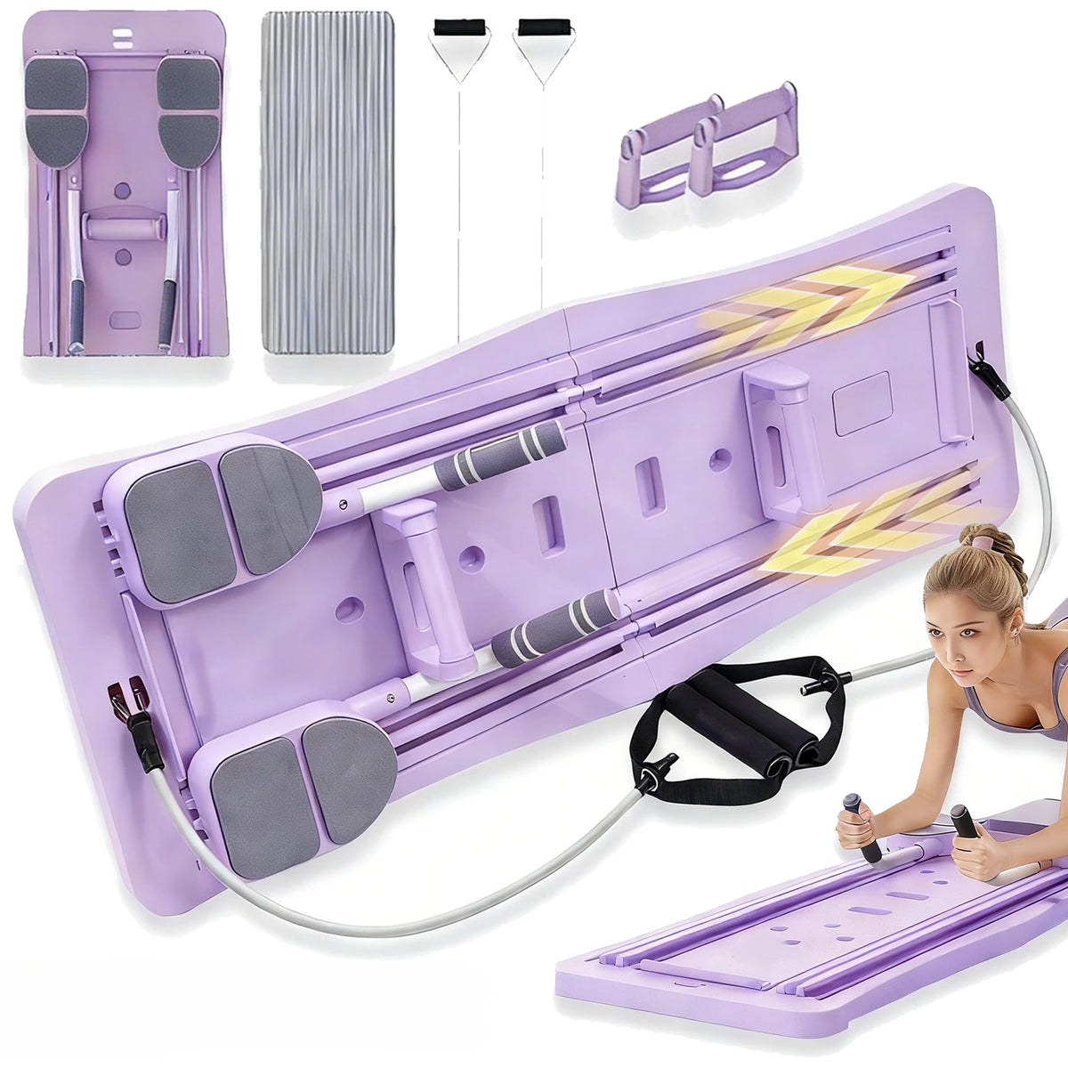 Foldable Pilates Sliding Board For Core And Leg Training