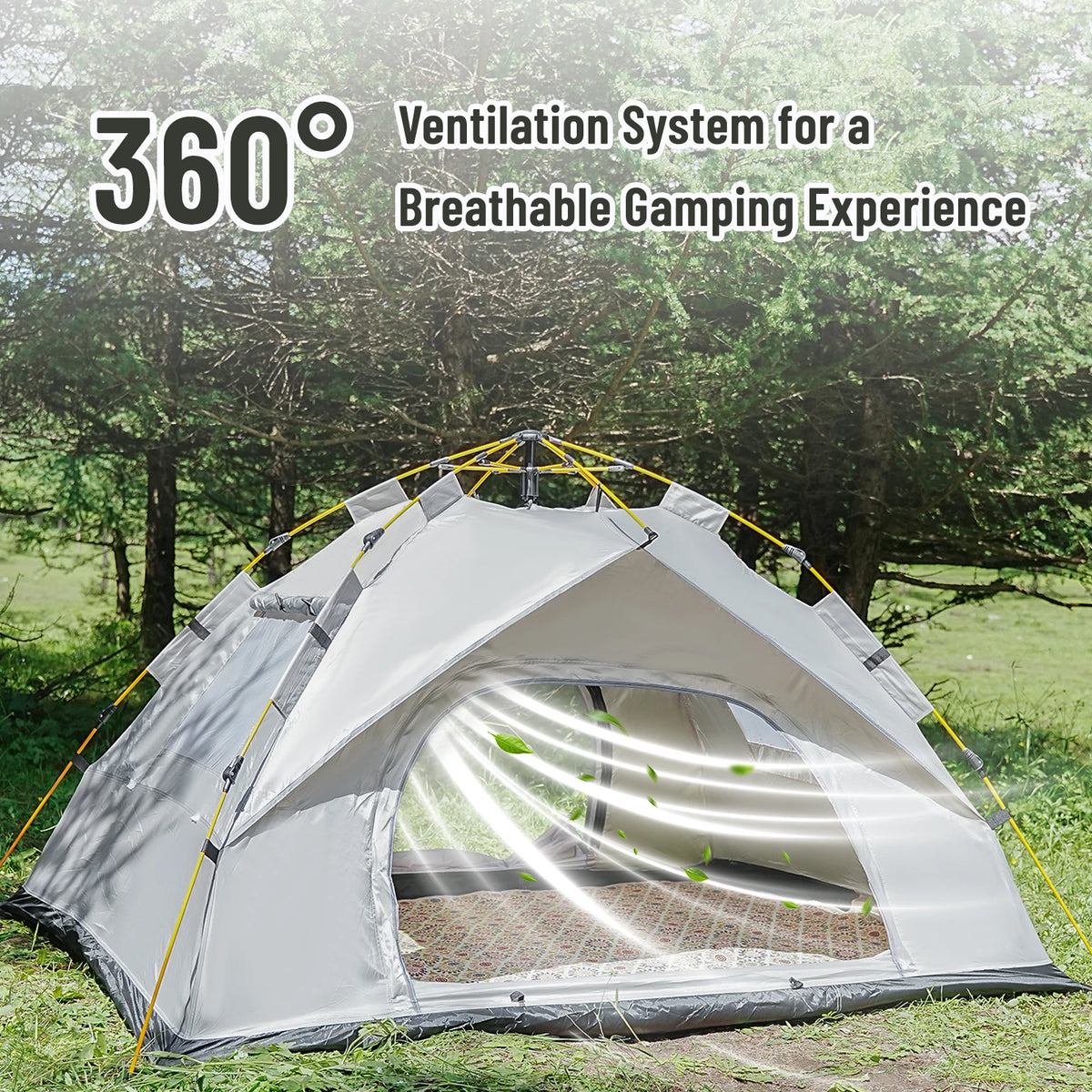 Pakicetus Instant Auto Pop Up Sun and Rain Shelter Tent