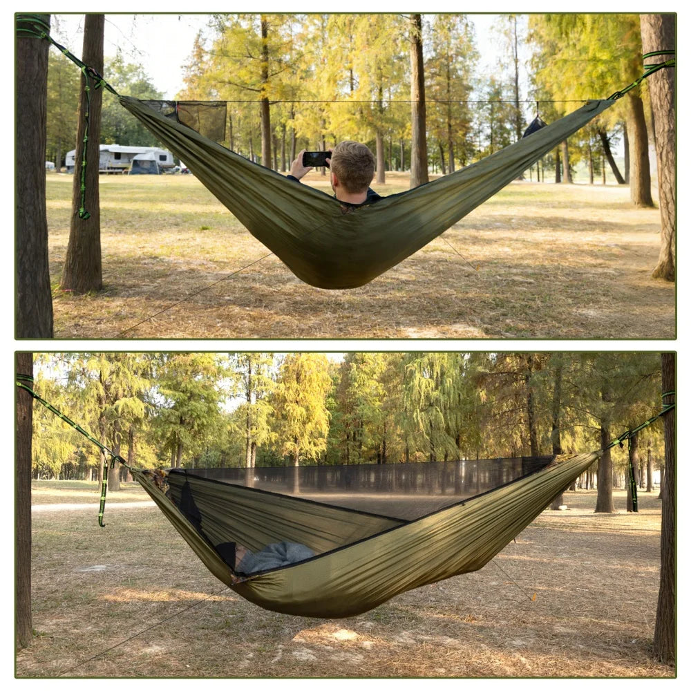 Night Cat Portable Lightweight Mosquito Net Camping Hammock