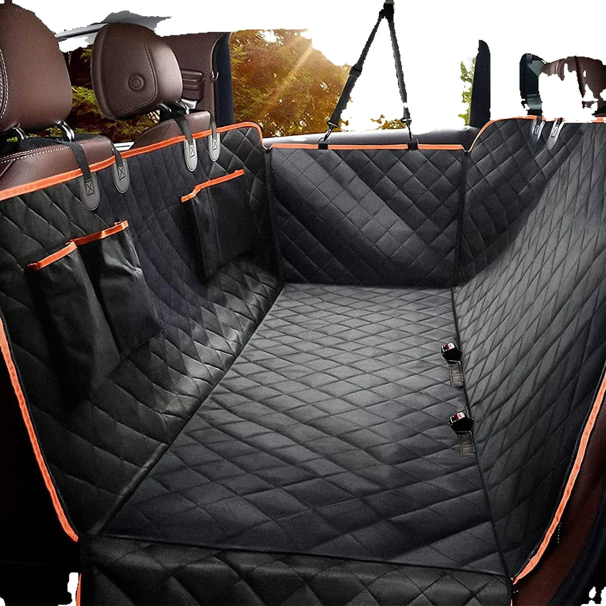 Pet Car Hammock Multi-Functional Pet Car Hammock for Back Seat Dogs Cars SUVs Trucks Waterproof Protector Best 2026
