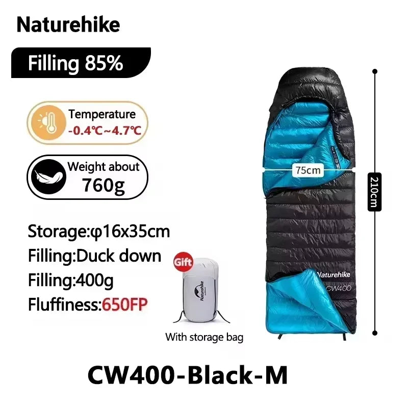 Naturehike Ultralight 650FP Duck Down Sleeping Bag For Camping