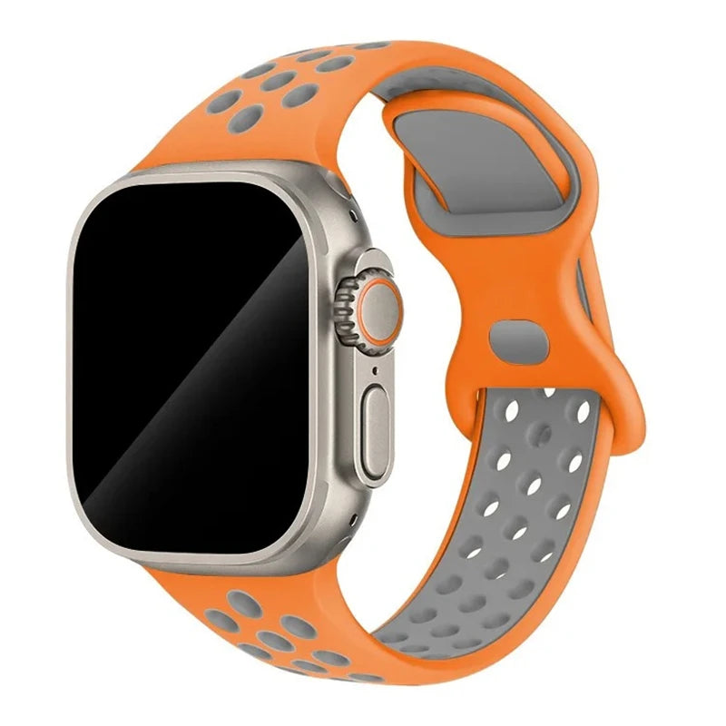 Strap For Apple Watch Band 44mm 49mm 45mm 40mm 41mm 38mm 42mm correa Breathable sports bracelet iwatch series 8 SE 7 6 5 9 Ultra