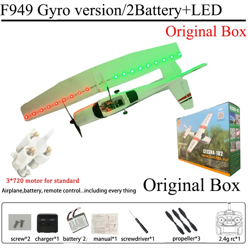 Wltoys F949 3Ch Rc Fixed Wing Airplane With Gyro Stabilizer