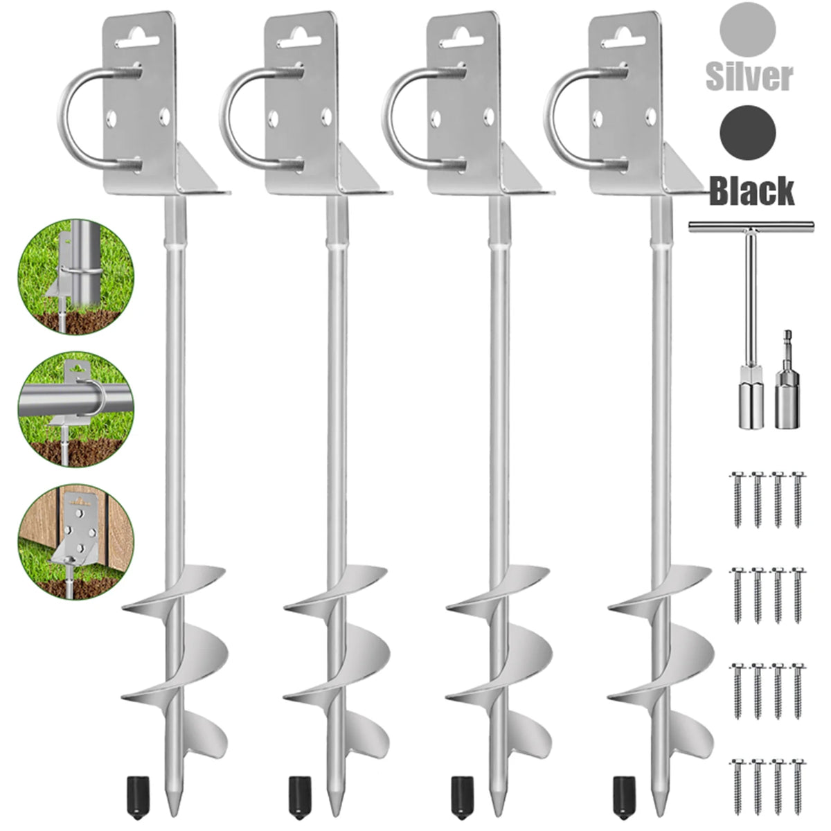 Stainless Steel Ground Anchors For Shed Trampoline Tent Fence