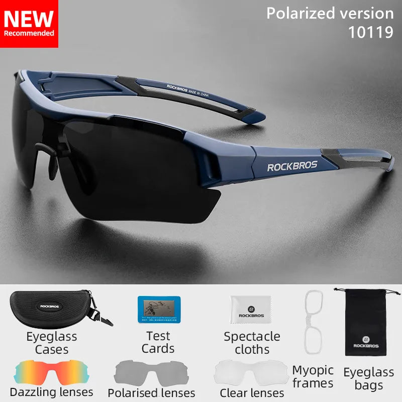 Rockbros Polarized Cycling Sunglasses With Replaceable Lenses