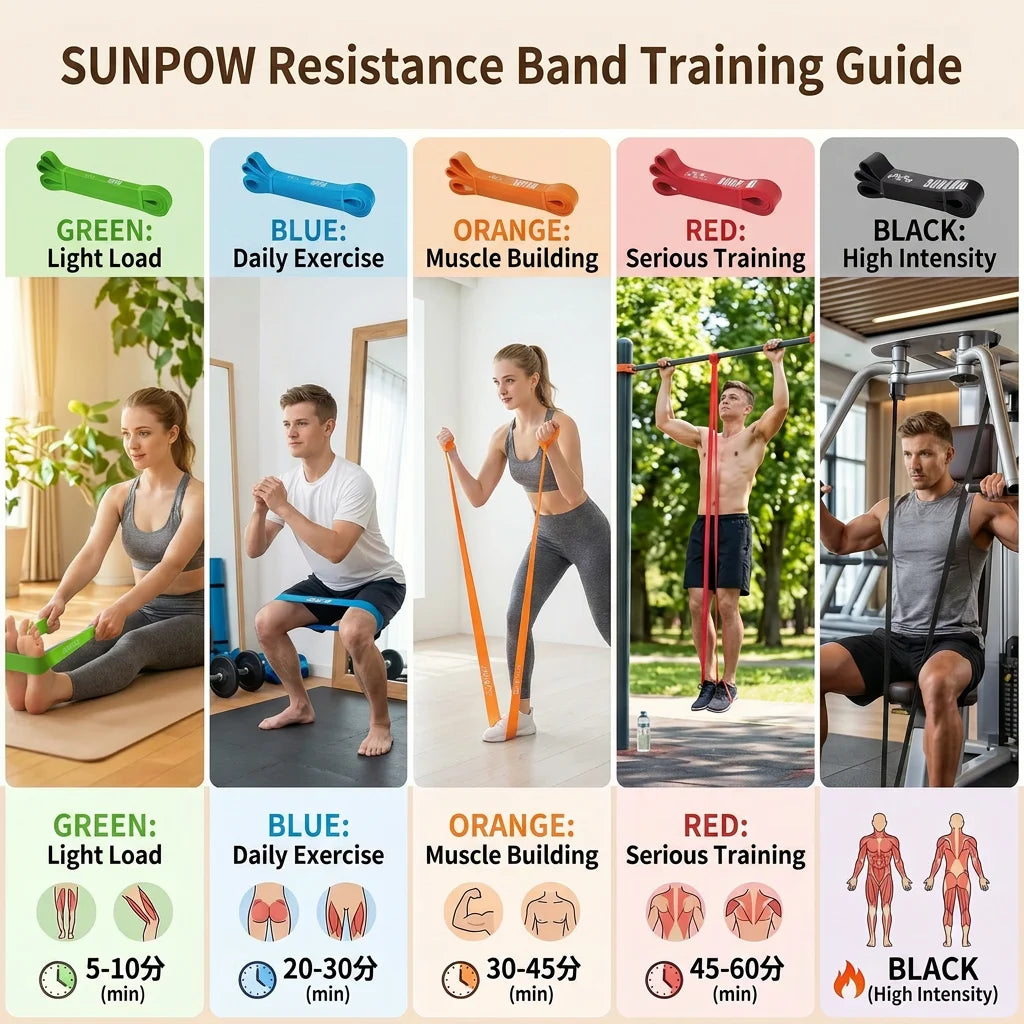 Sunpow Heavy Duty Latex Pull Up Assistance Resistance Bands