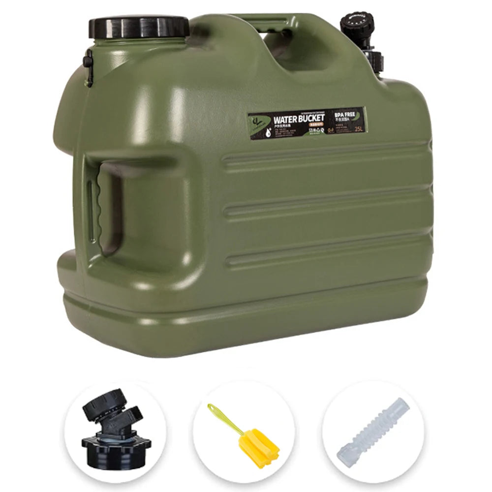 Collapsible Water Tank Carrier With Spigot For Camping Hiking