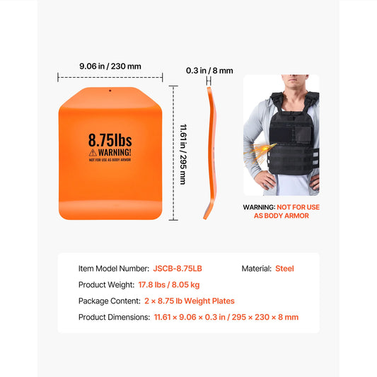 SucceBuy Steel Curved Weight Vest Plates For Strength Training