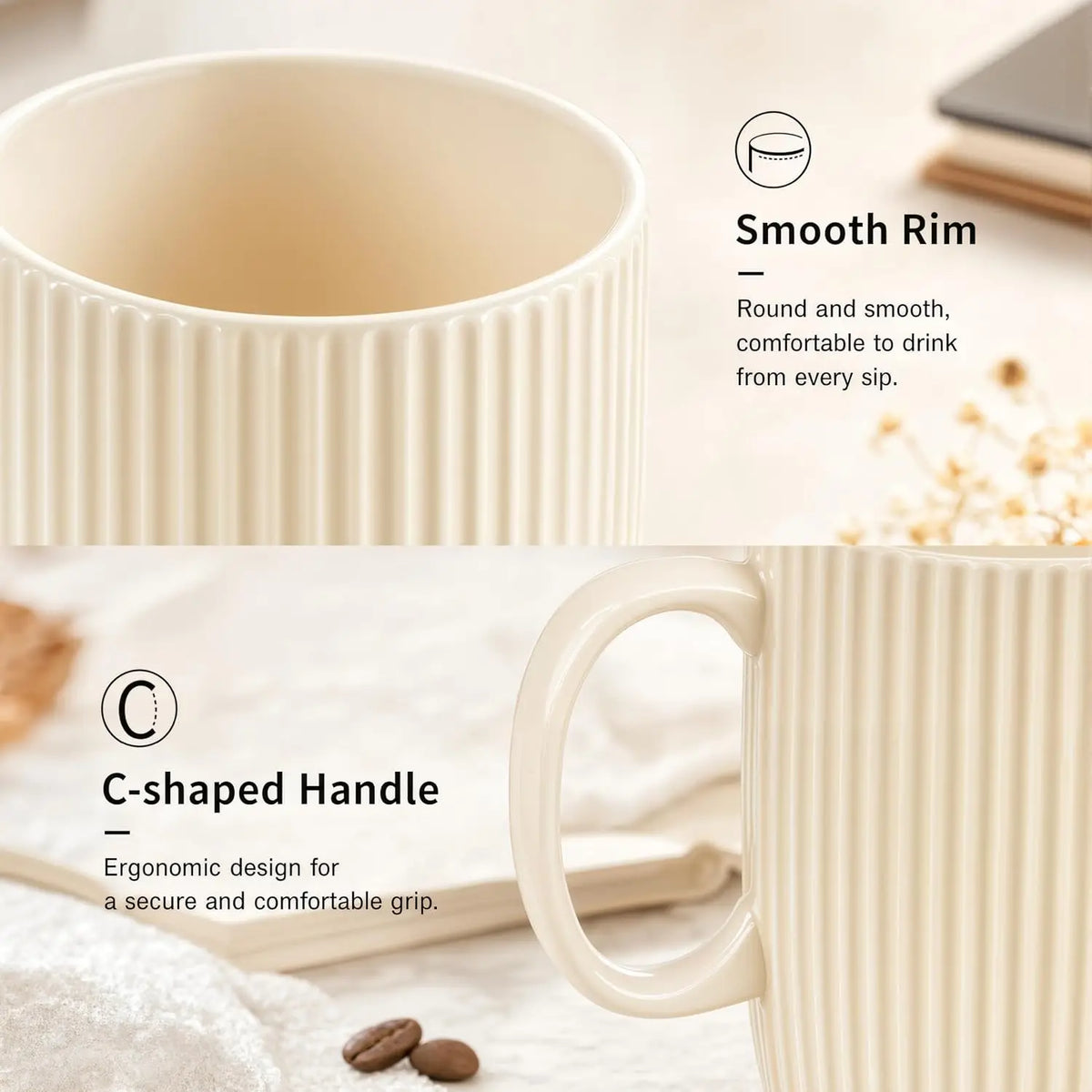 Leak Proof Portable Travel Coffee Mug With Durable Handles