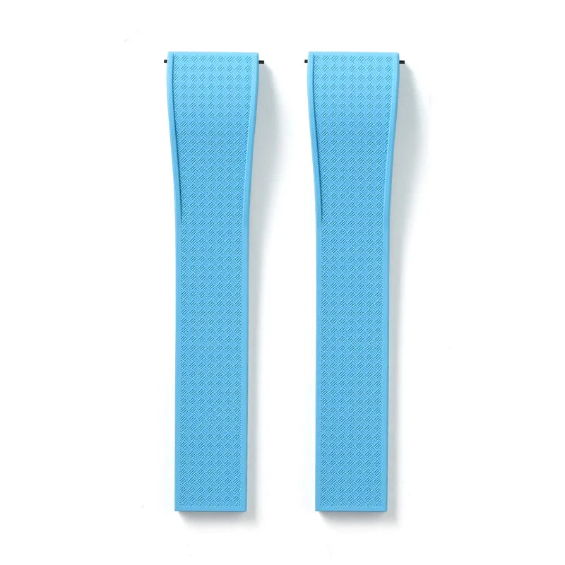 FKM Fluoro Rubber Watch Band With Quick Release Folding Buckle