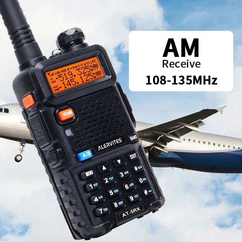 ALERVITES AT-5RX Dual Band High Power Portable Two Way Radios