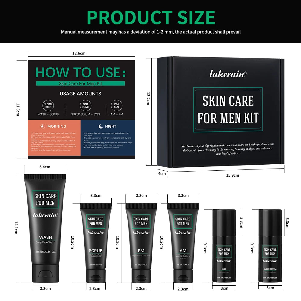 Lakerain Hydrating Oil Control Facial Skin Care Set SPF