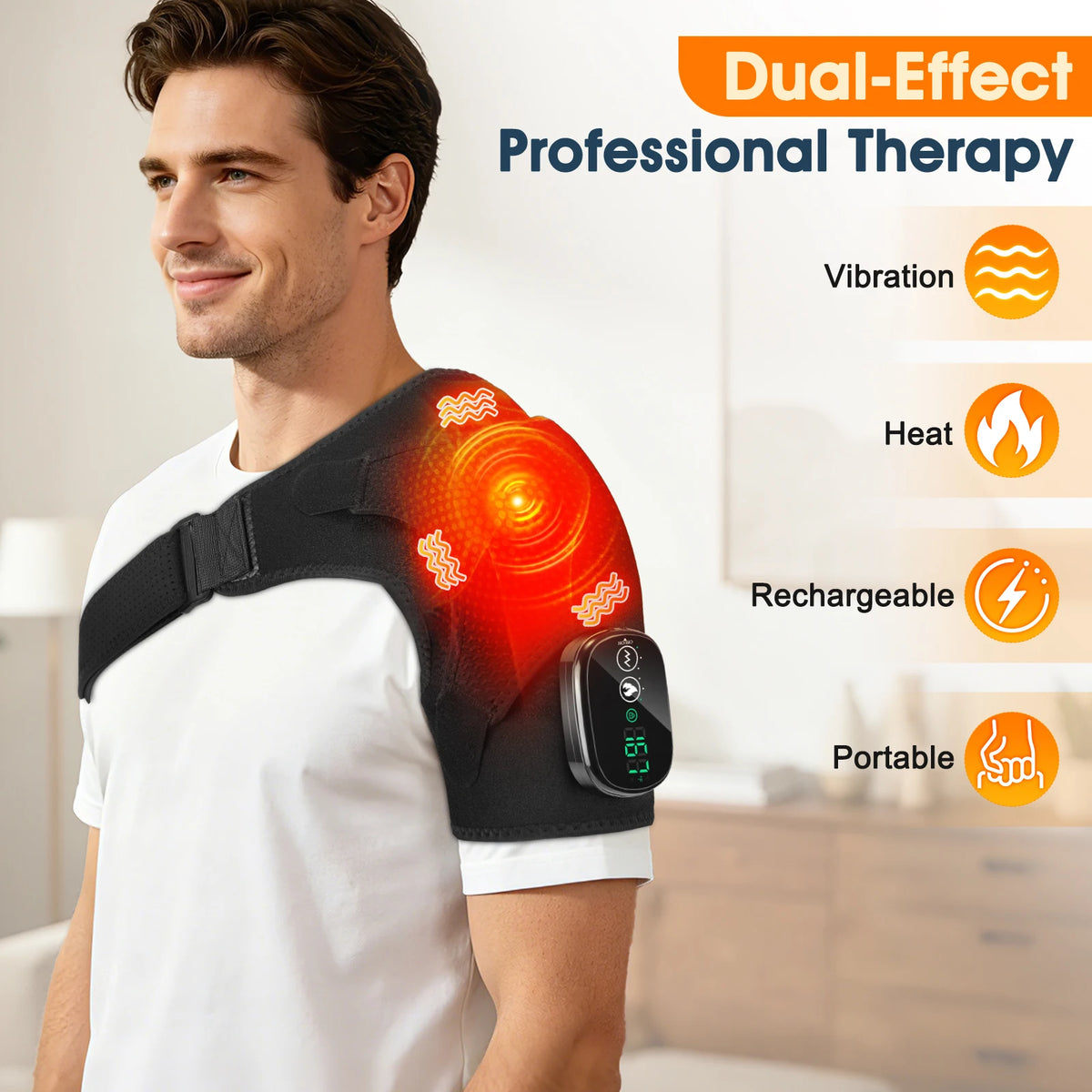 Hailicare Heated Electric Shoulder Vibration Massage Belt