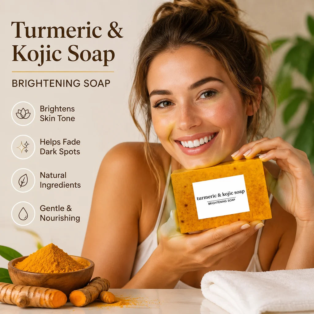 Natural Turmeric Handmade Facial And Body Brightening Soap Bar