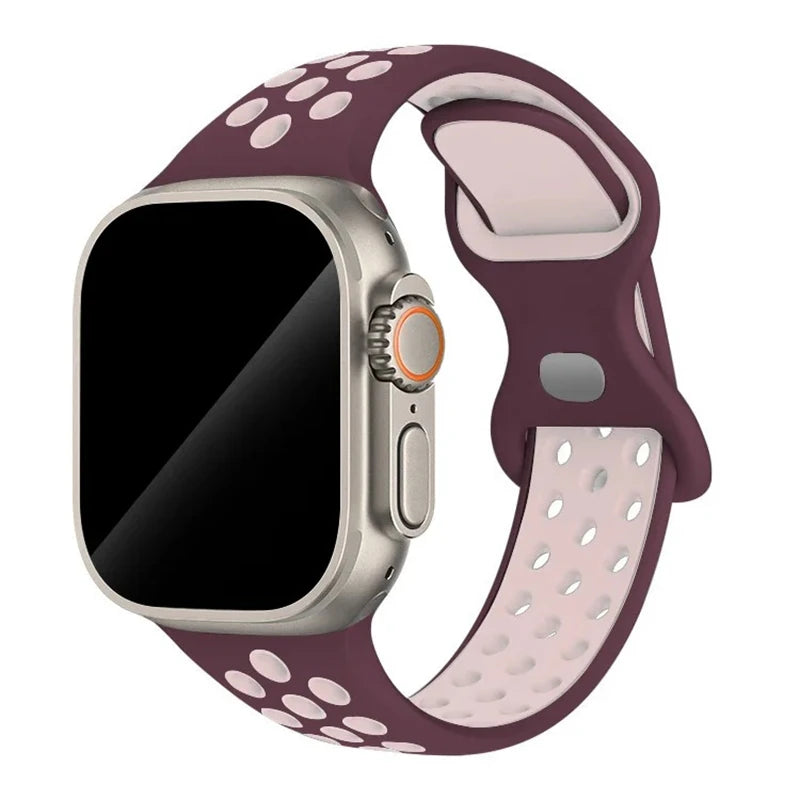 Strap For Apple Watch Band 44mm 49mm 45mm 40mm 41mm 38mm 42mm correa Breathable sports bracelet iwatch series 8 SE 7 6 5 9 Ultra