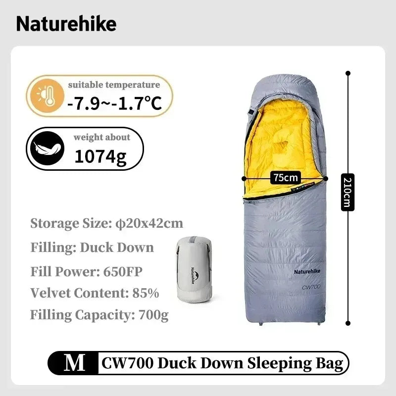 Naturehike Ultralight 650FP Duck Down Sleeping Bag For Camping