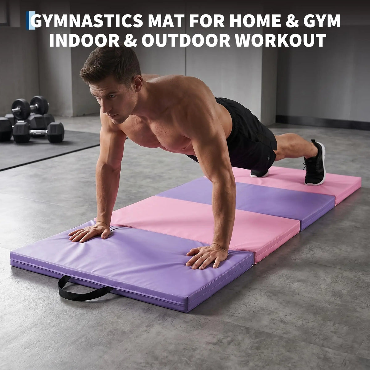 HiMISS Foldable Gymnastics Mat For Home Gym Exercise Yoga