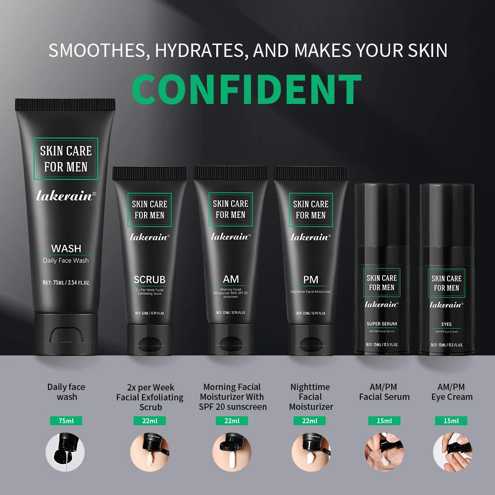 Lakerain Hydrating Oil Control Facial Skin Care Set SPF