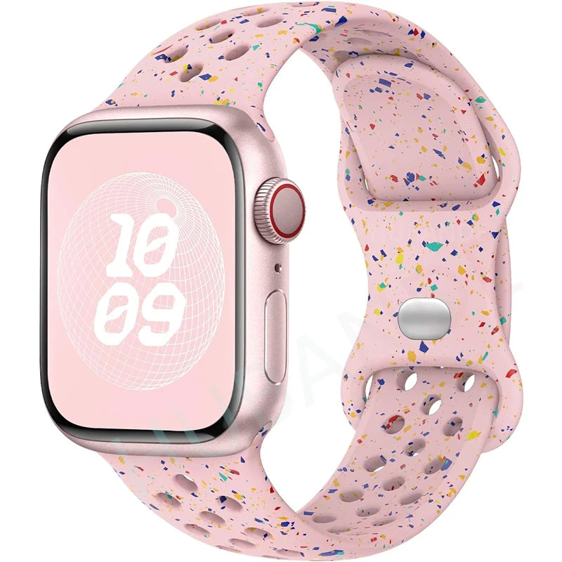 Strap For Apple Watch Band 44mm 49mm 45mm 40mm 41mm 38mm 42mm correa Breathable sports bracelet iwatch series 8 SE 7 6 5 9 Ultra
