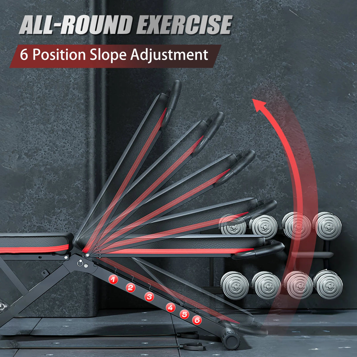Adjustable Foldable Weight Bench For Full Body Home Gym Workouts