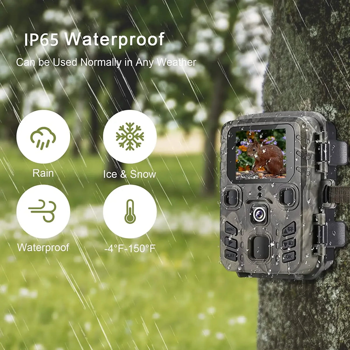 Mini301 Trail Hunting Camera 24MP 1080P Night Vision Wildlife Monitor