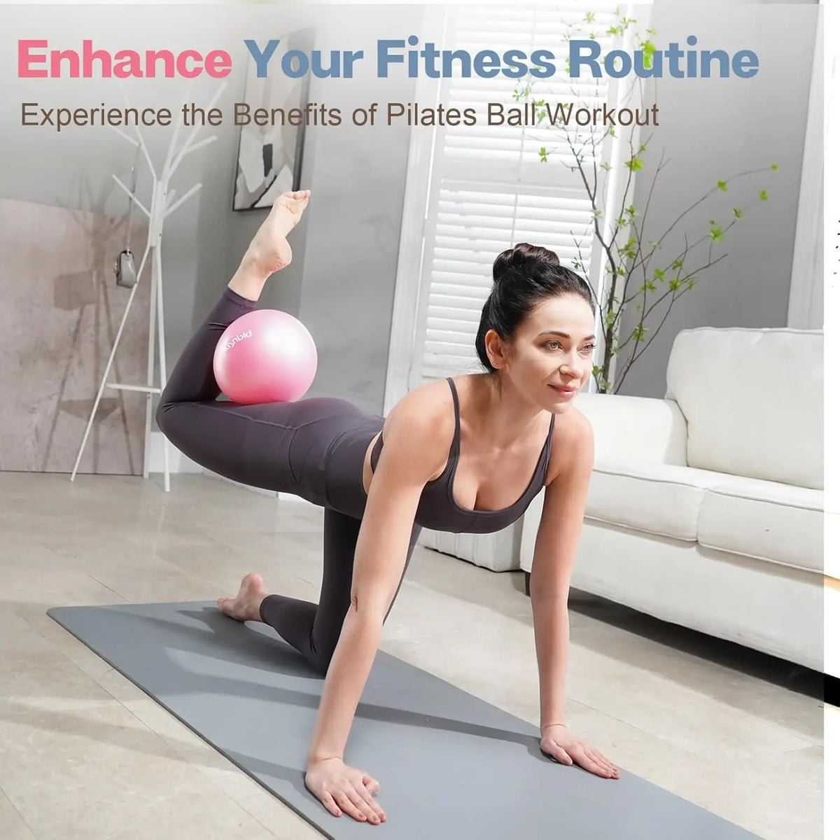 Kisnbld Anti Burst Mini Pilates Ball For Core Stability