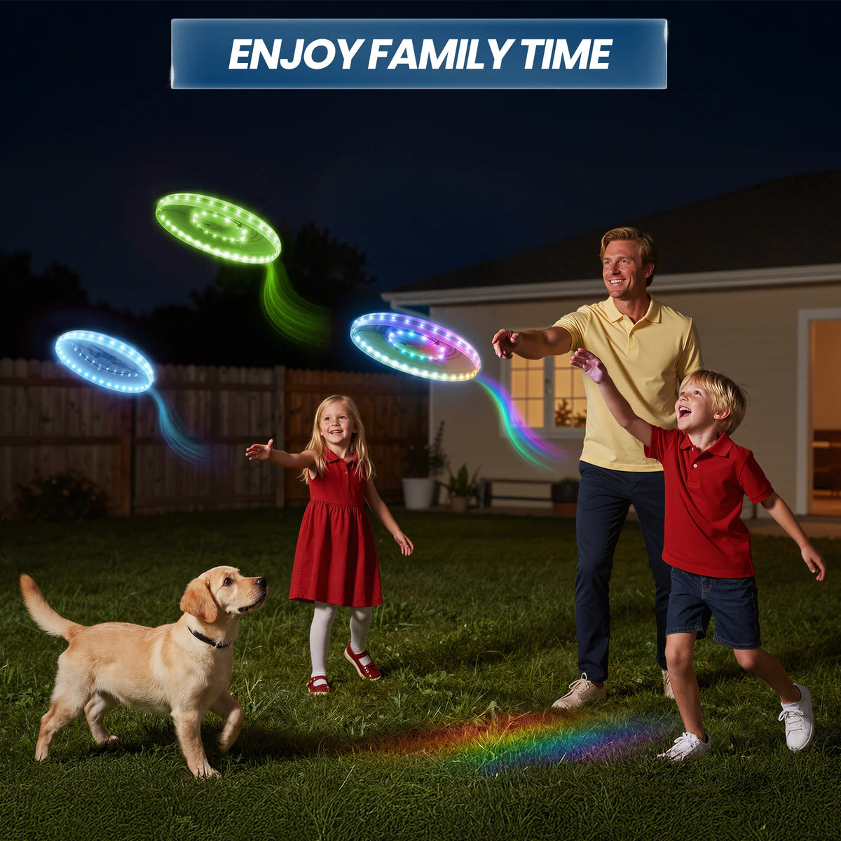 Rechargeable LED Flying Disc With 14 Lighting Modes