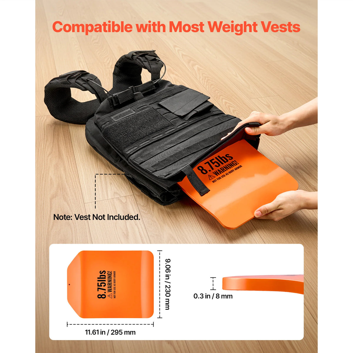 SucceBuy Steel Curved Weight Vest Plates For Strength Training