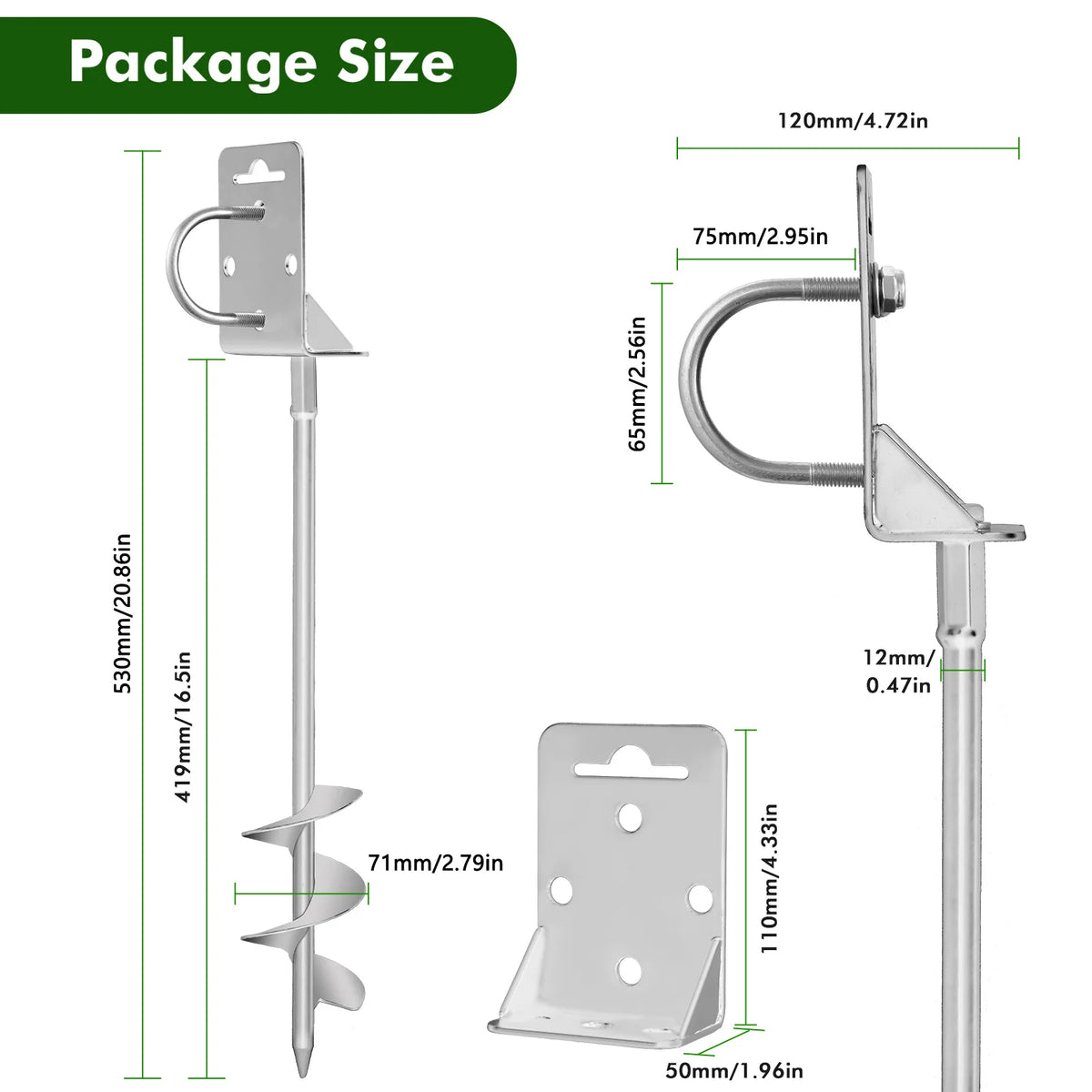Stainless Steel Ground Anchors For Shed Trampoline Tent Fence