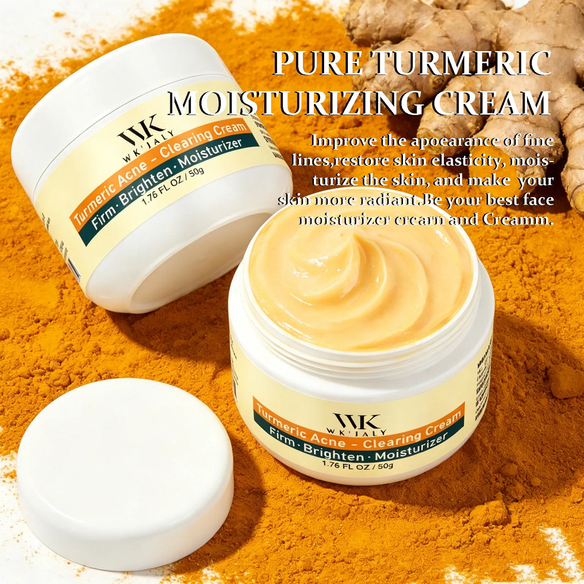 Wk Jaly Turmeric Brightening Facial Cream For Acne Care