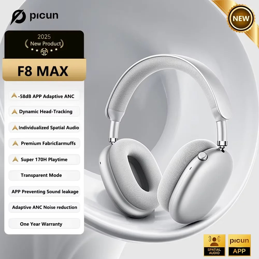 Picun F8 Pro ANC Wireless Headphones With Spatial Audio
