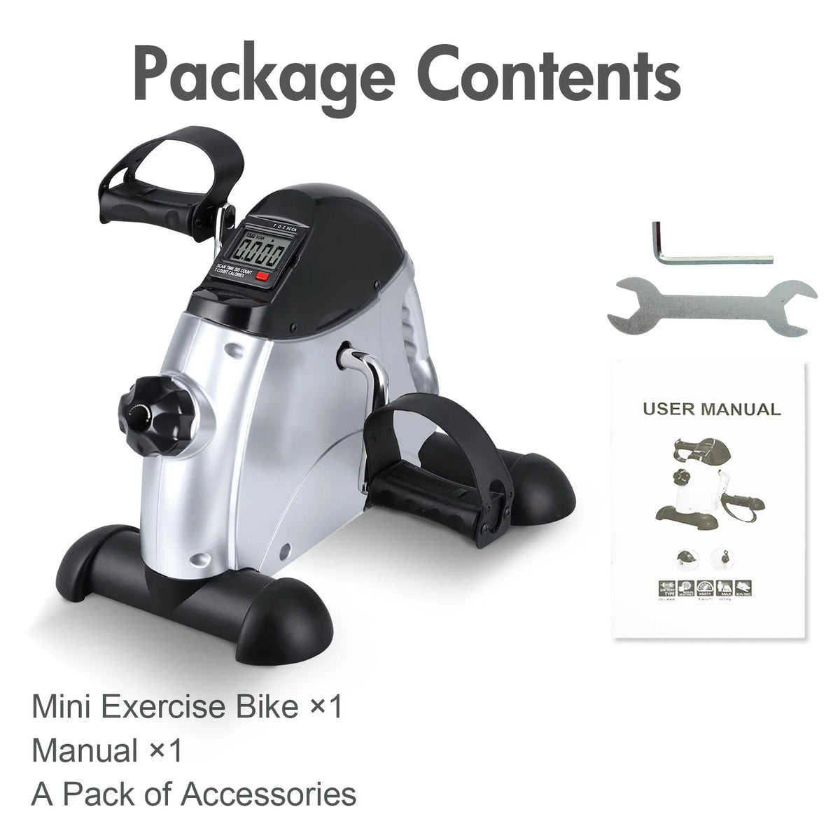 Mini Motorized Pedal Exerciser Featuring Digital LCD Display