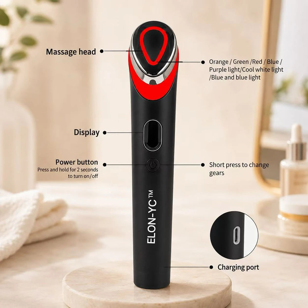 EMS Microcurrent Face Massager For Home Skin Lifting Therapy Device