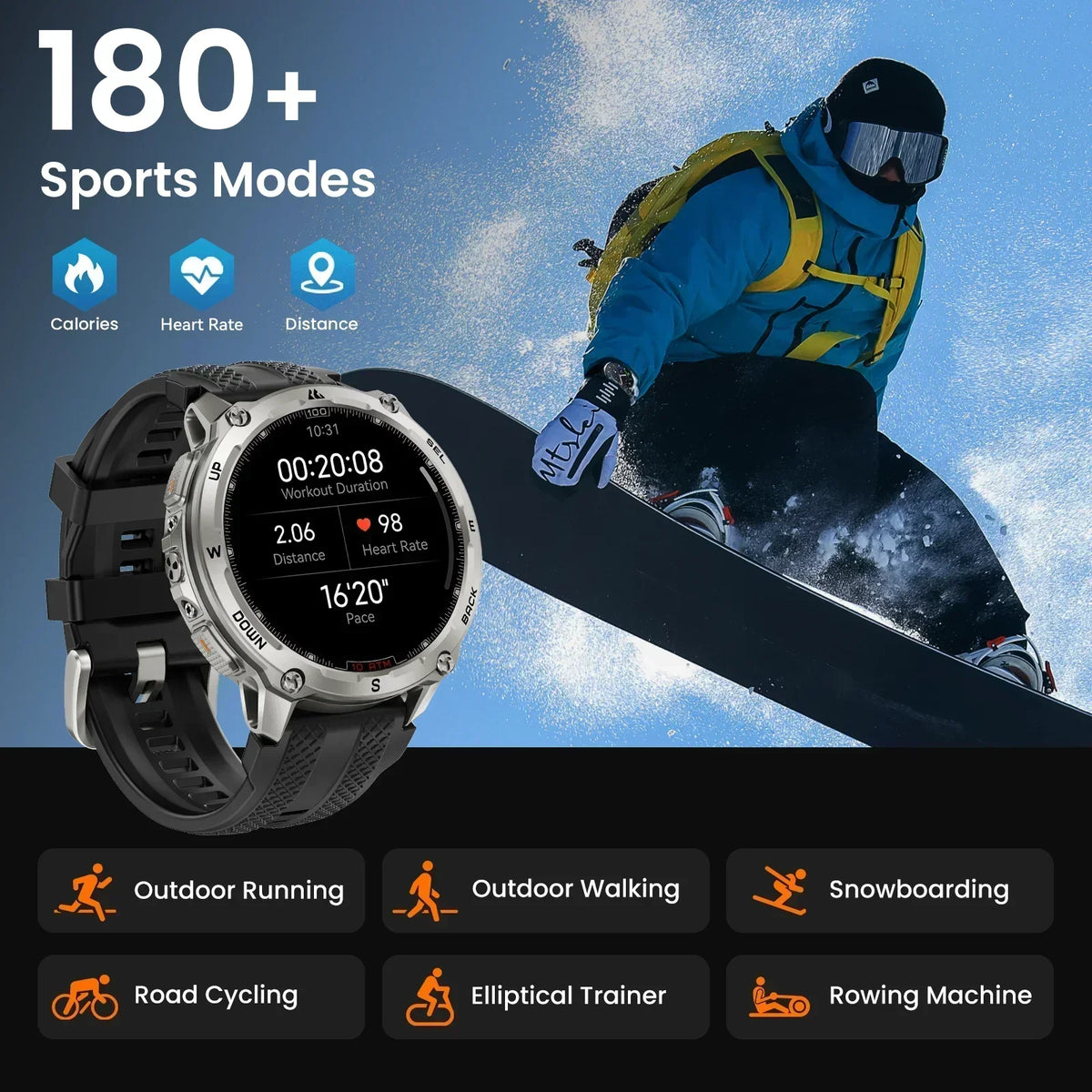 Kospet Tank T4 Smart Watch Offering Gps And Health Tracking