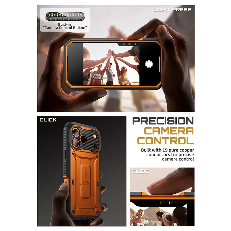 SUPCASE Rugged Shockproof iPhone Case With Stand And Screen Protector
