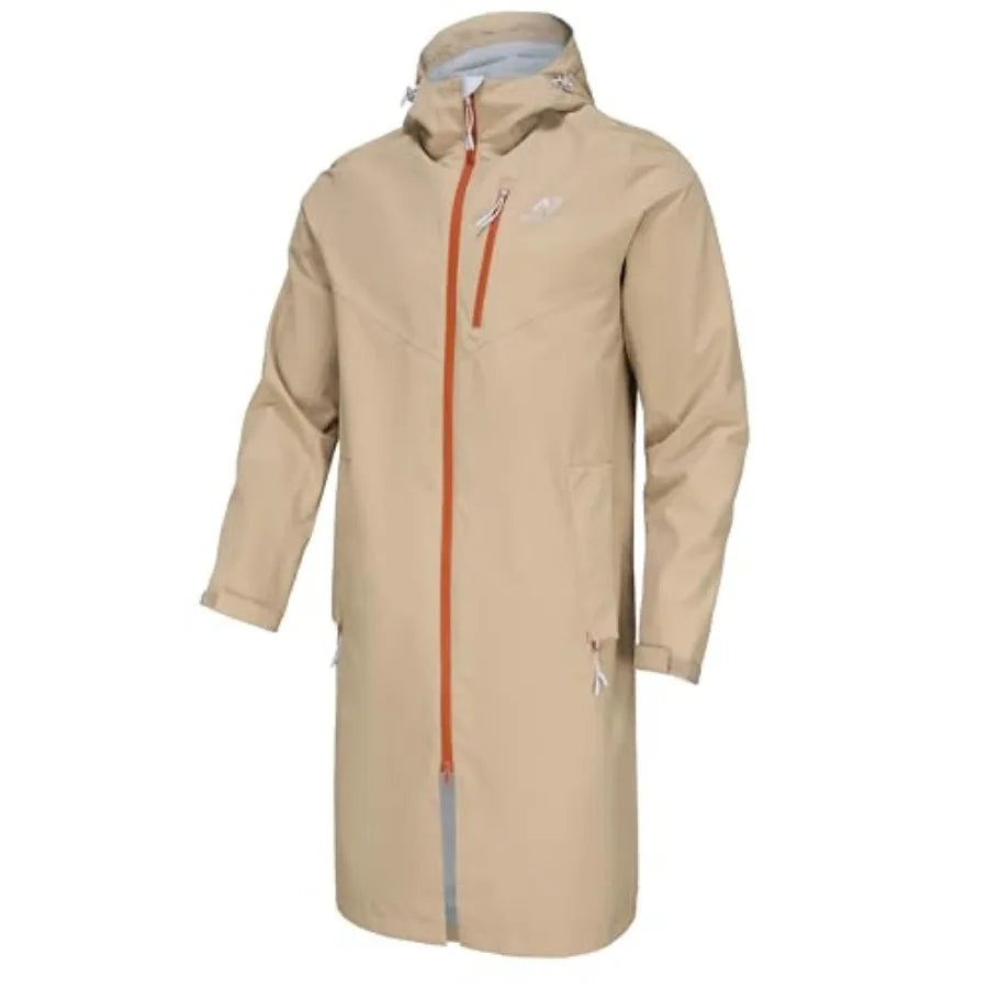 Mens Waterproof Breathable Rain Jacket With Hood For Outdoor Activities
