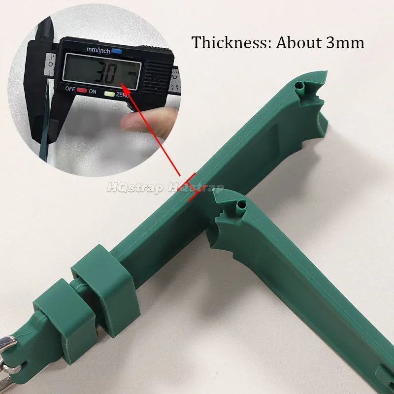 Curved End Silicone Watch Band Waterproof Replacement Wrist Strap