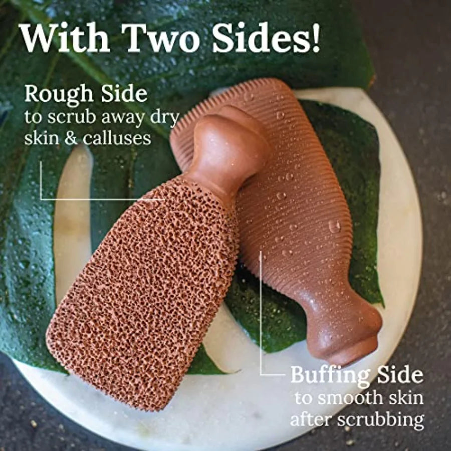 Pumice Stone for Feet Lasts 5+ Years Foot Exfoliator Scrubber Callus Remover Made of Natural Terra-Cotta