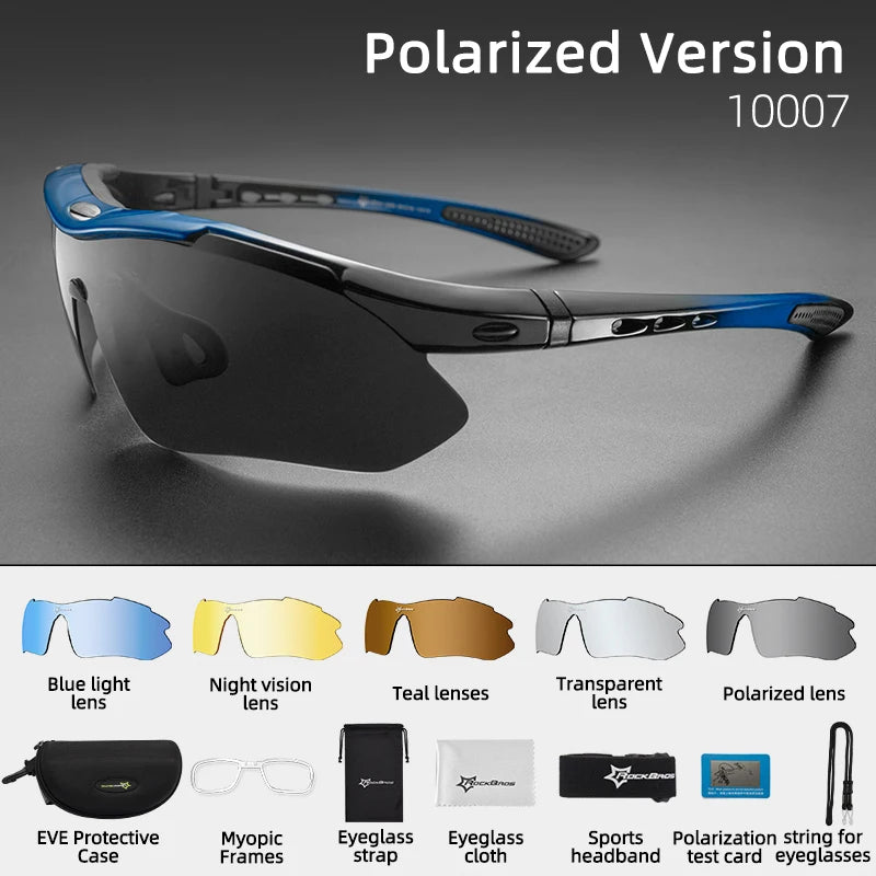 Rockbros Polarized Cycling Sunglasses With Replaceable Lenses