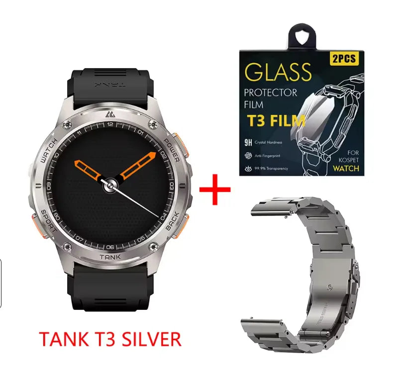 KOSPET TANK T3 Smartwatch With Bluetooth Calling And Fitness Tracking