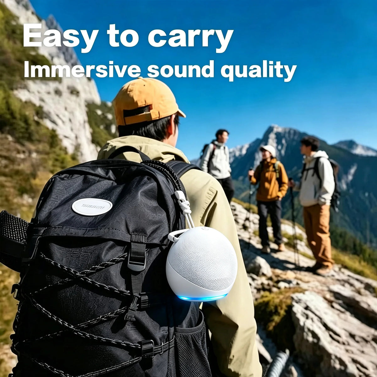 New Generation Alaxe Spherical Speaker(No Voice Assistant) 50W Portable Bluetooth Speaker Party Box RGB LED Lights Wireless TWS Mini Speaker Musical Instrument for Room Decor Home Party Camping