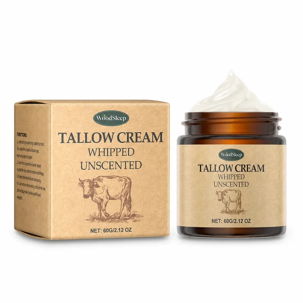 Natural Whipped Tallow Face Cream Unscented For Sensitive Skin Moisturizing