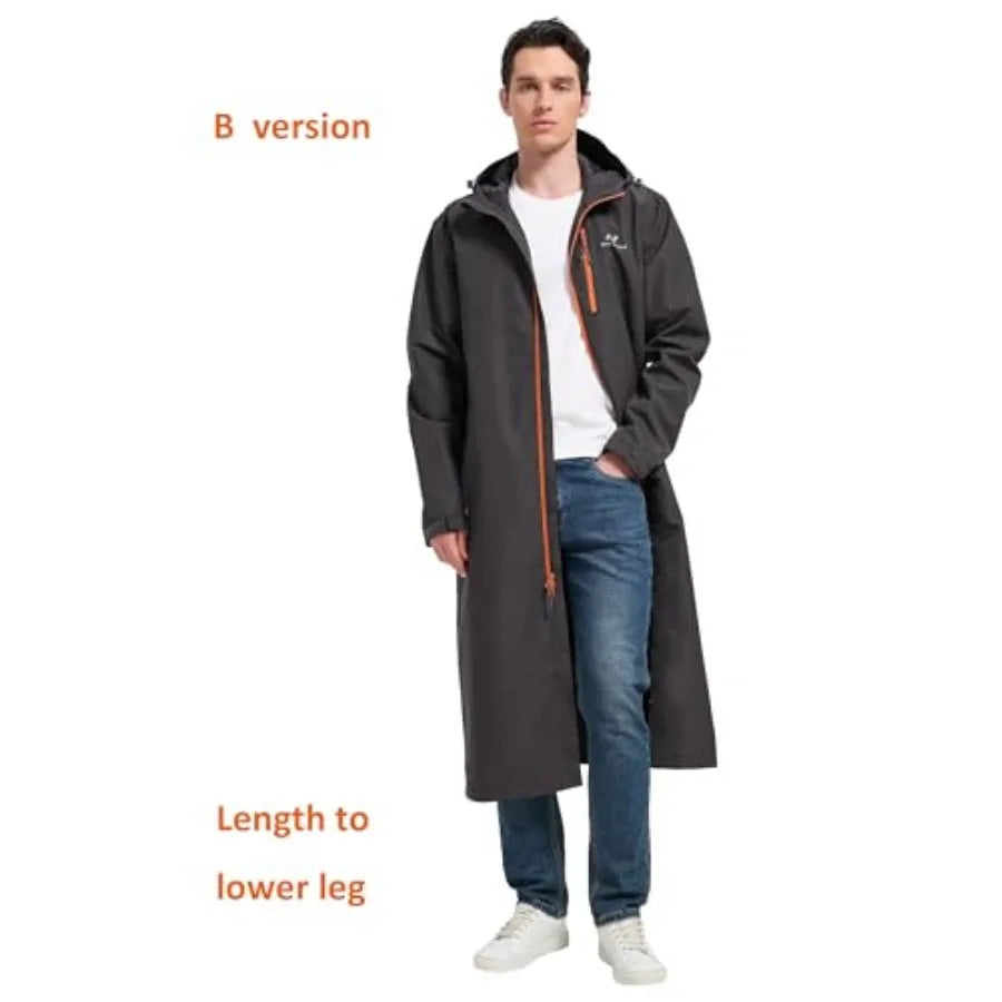 Waterproof Breathable Mens Rain Jacket With Hood And Mesh Lining